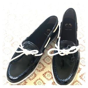 Women Navy Blue Cole Haan Boat Shoes